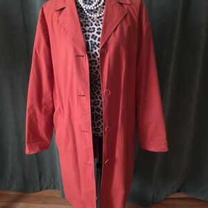 Chic Women's Orange Trench Coat